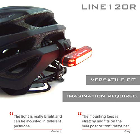 NIGHT PROVISION™ LINE 120R | REAR BICYCLE LIGHT MICRO USB RECHARGEABLE LED 120 LUMENS