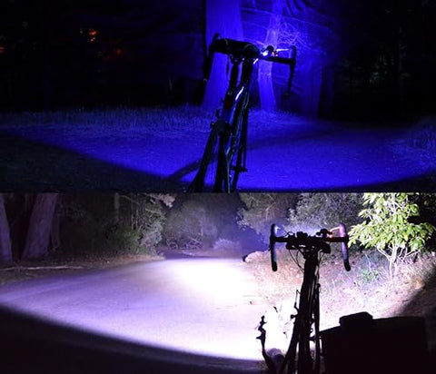 PS1200 FRONT & OPTIKS P220 REAR POLICE PATROL BIKE LIGHT - RED/BLUE STROBE LED - RECHARGEABLE - WATER PROOF - 5 MODES - FOR PROFESSIONAL USE ONLY