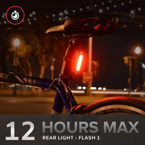 NIGHT PROVISION™ LINE 120R | REAR BICYCLE LIGHT MICRO USB RECHARGEABLE LED 120 LUMENS