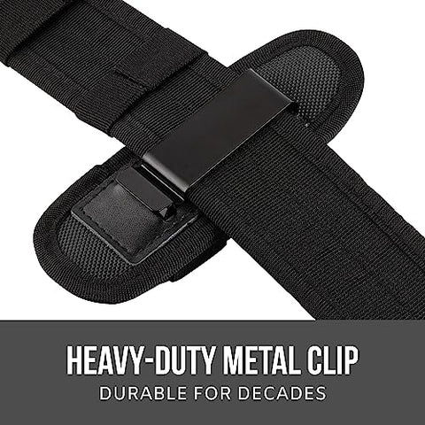TH2 Flashlight Holster & TKH-S1 Stealth Keychain Ring Bundle for Duty Belt Pouch Stretchable Holder for Police Military Security Belt