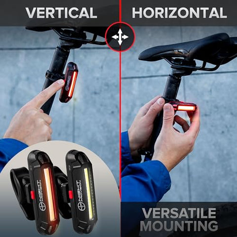 LINE-120FR FRONT OR REAR BIKE LIGHT USB RECHARGEABLE LED BICYCLE LIGHTS SKATEBOARD LONGBOARD ROAD MOUNTAIN BICYCLE FLASHER SET