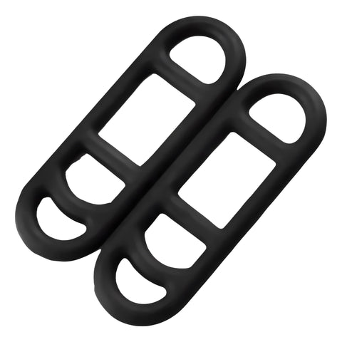Universal Bike Light Mount Adjustable Slotted Rubber Bike Mounting Straps (2 Pack)