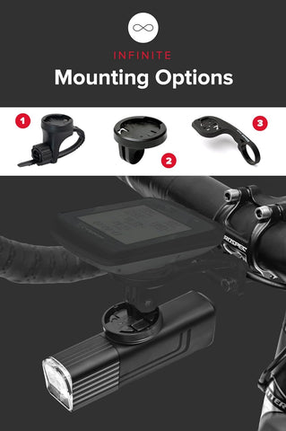 GPX-950 Go-Pro Mountable Bike Light USB-C Rechargeable Front and Back Bicycle Lights for Night Riding (950 Lumens)