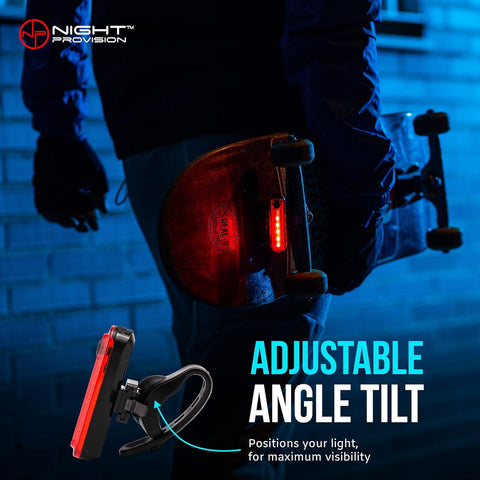 KIT-R1 LED Bike Tail Light 2 Pack USB-C Rechargeable 330mAh Longer Run-time Rear Cycling Safety Flashers Blinkers 4 Modes (RED & RED)