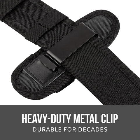 TH2 Tactical Flashlight Holster Metal Belt Clip for Duty Belt Pouch Stretchable Holder for Police Military Security Belt