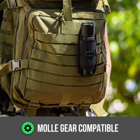 TH2 Tactical Flashlight Holster Metal Belt Clip for Duty Belt Pouch Stretchable Holder for Police Military Security Belt