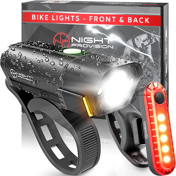 BX-500 Bike Light Set - Powerful Front and Back Lights 10hrs Max