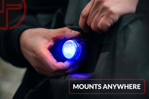 OPTIKS-BLUE Rear Bike Light: 220 Lumens - USB Rechargeable - 10hr Max - Water Resistant - 5 Modes - Blue LED - Back Lights for Bicycles Seat Post