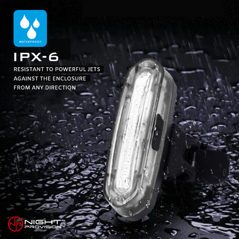 PSR-120 POLICE PATROL RED/BLUE STROBE BIKE LIGHT - ALTERNATING 120 LUMENS - RECHARGEABLE COB LED - FOR PROFESSIONAL USE ONLY