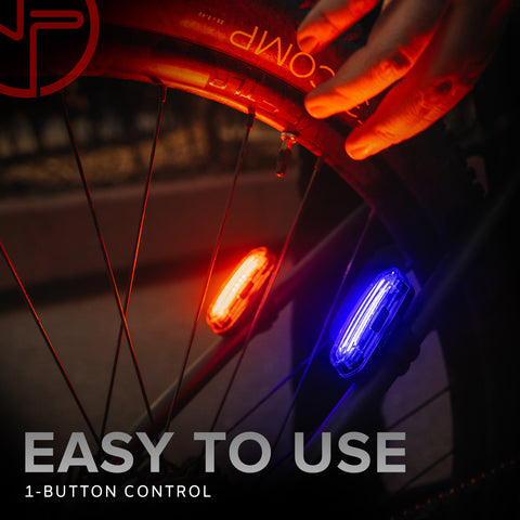 PSR-120 POLICE PATROL RED/BLUE STROBE BIKE LIGHT - ALTERNATING 120 LUMENS - RECHARGEABLE COB LED - FOR PROFESSIONAL USE ONLY