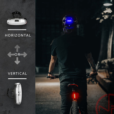 PSR-120 POLICE PATROL RED/BLUE STROBE BIKE LIGHT - ALTERNATING 120 LUMENS - RECHARGEABLE COB LED - FOR PROFESSIONAL USE ONLY