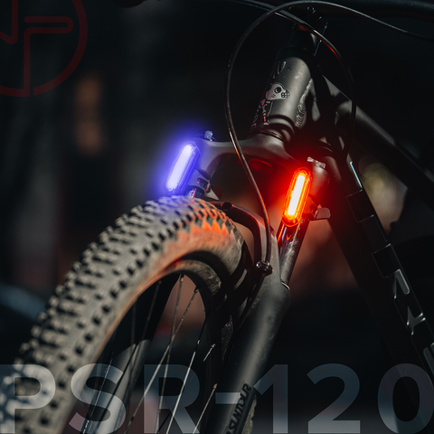 PSR-120 POLICE PATROL RED/BLUE STROBE BIKE LIGHT - ALTERNATING 120 LUMENS - RECHARGEABLE COB LED - FOR PROFESSIONAL USE ONLY