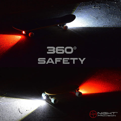 OPTIKS 210 BIKE LIGHTS FRONT AND BACK USB RECHARGEABLE LED SKATEBOARD LONGBOARD BICYCLE