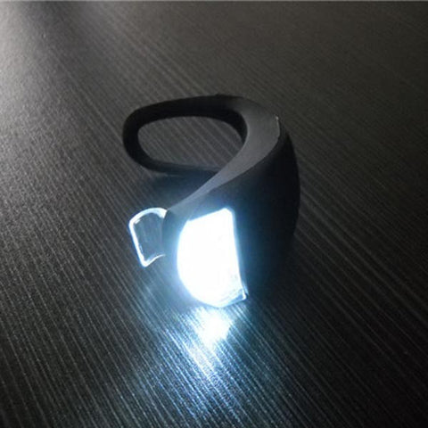 BLINK4 MINI SILICONE STRAP ON LED BIKE LIGHT - 4 LIGHTS SET - 2 FRONT & 2 REAR BIKE LIGHT SET - BLACK & WHITE