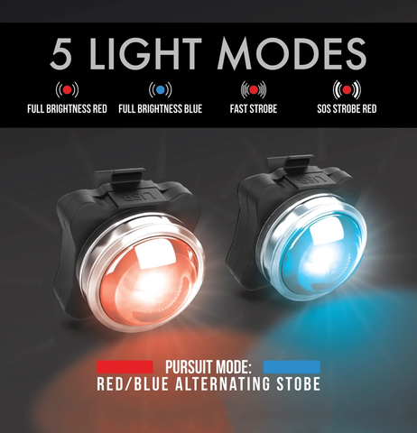 OPTIKS P220 REAR POLICE PATROL COMPACT BIKE LIGHT USB RECHARGEABLE FOR PROFESSIONAL USE ONLY