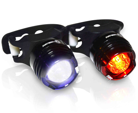 STUPIDBRIGHT™ SBR1 MICRO REAR HIGH INTENSITY LED BICYCLE TAIL LIGHT WATER & SHOCK PROOF (SBF1) (SBFR1) (2 PACK)