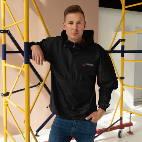 NIGHT PROVISION EMBROIDERED CHAMPION WIND & WATERPROOF CYCLING PACKABLE JACKET