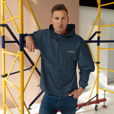 NIGHT PROVISION EMBROIDERED CHAMPION WIND & WATERPROOF CYCLING PACKABLE JACKET