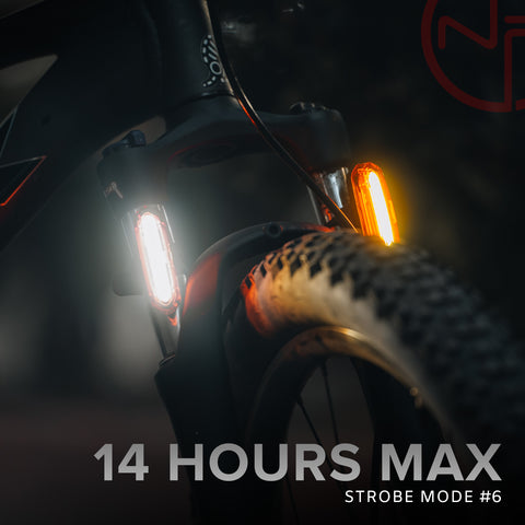 DUO-120 - RED/WHITE STROBE - 120 LUMENS - 14HRS MAX RUNTIME - WATER RESISTANT