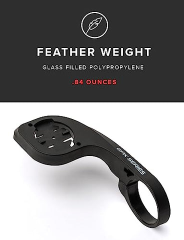 Night Provision GPX Series Bike Computer Mount, Bicycle Mount for Garmin Edge 25 130 200 500 510 520 530 800 810 820 830 GPS Computer, Out Front 31.8mm Handlebar, Quarter Turn & Twist