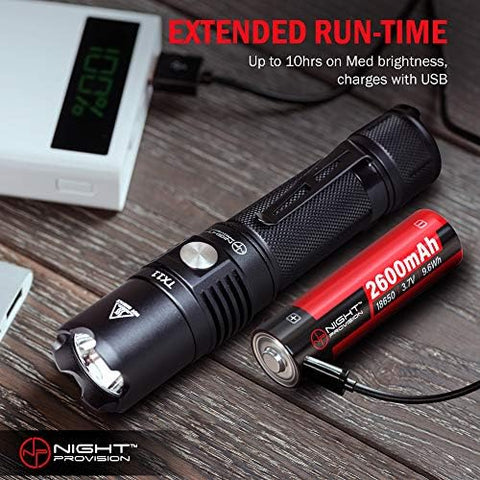 NIGHT PROVISION™ TX11 | TACTICAL FLASHLIGHT TORCH LUMINUS SST-40 1600 LUMEN LED & HOLSTER