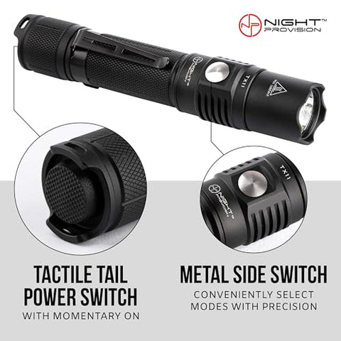 NIGHT PROVISION™ TX11 | TACTICAL FLASHLIGHT TORCH LUMINUS SST-40 1600 LUMEN LED & HOLSTER