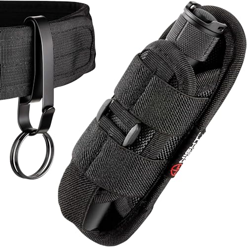 streamlight flashlight belt holder NP NIGHT PROVISION TH2C Tactical Flashlight Holster Metal Belt Clip & TKH-S1 Stealth Keychain Ring for Duty Belt Pouch Stretchable Holder for Police