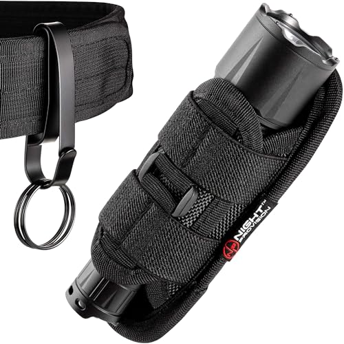 fenix flashlight belt clip NP NIGHT PROVISION TH2C Tactical Flashlight Holster Metal Belt Clip & TKH-S1 Stealth Keychain Ring for Duty Belt Pouch Stretchable Holder for Police