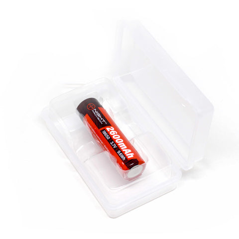Battery Storage Protector Case For Single 18650 Batteries - Water, Dust, Shock Resistant - Holds 1 x 18650 Battery