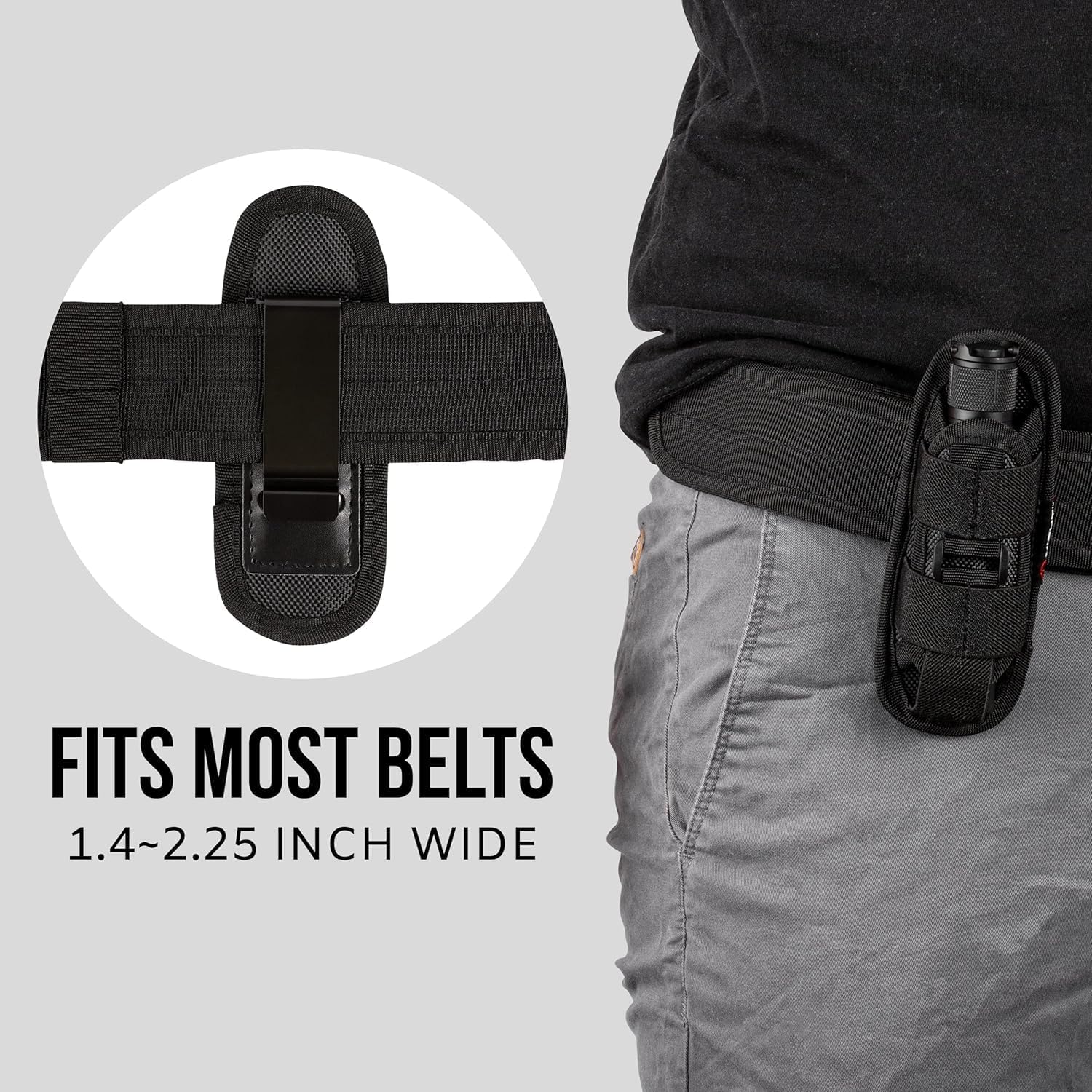 best police belt flashlight rechargeable batteries TX11 Tactical Flashlight & TH2C Premium Holster w/ USB-C Rechargeable Battery Luminus 1600 Lumens LED For Police Security Military Grade Brightest Tac
