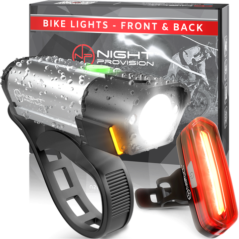 POWERFUL BX-300 CREE XP-G2 BIKE LIGHT SET USB RECHARGEABLE FRONT HEADLIGHT W/ AMBER SIDE ALERT + BONUS FREE REAR LED BIKE LIGHT
