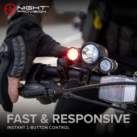 PS1200-RED 1200 Lumens - Red/Red LED - White Headlight - 5 Modes - Rechargeable - Water Proof (Front Only)
