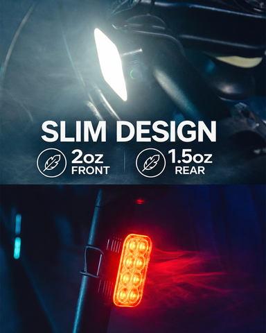 2026 NP-MAX Bike Lights Slim USB-C Rechargeable Front and Back Lights, Front & Rear Taillight Set, Bicycle Light Safety, Mini Bike Light LED, Ebike Riding Accessories, Waterproof, Visible Day & Night
