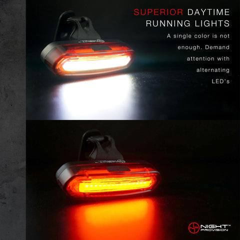 DUO-120 - RED/WHITE STROBE - 120 LUMENS - 14HRS MAX RUNTIME - WATER RESISTANT