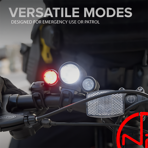 PS1200-RED 1200 Lumens - Red/Red LED - White Headlight - 5 Modes - Rechargeable - Water Proof (Front Only)