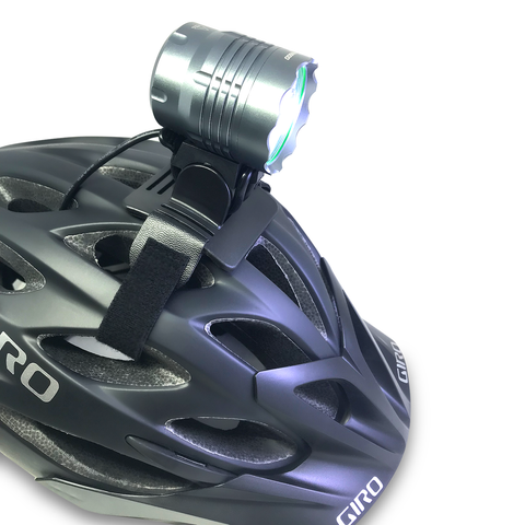 STUPIDBRIGHT BICYCLE HELMET MOUNT FOR CREE POWERED LED BIKE LIGHT. GEMINI, MAGICSHINE, NIGHT PROVISION BX-300