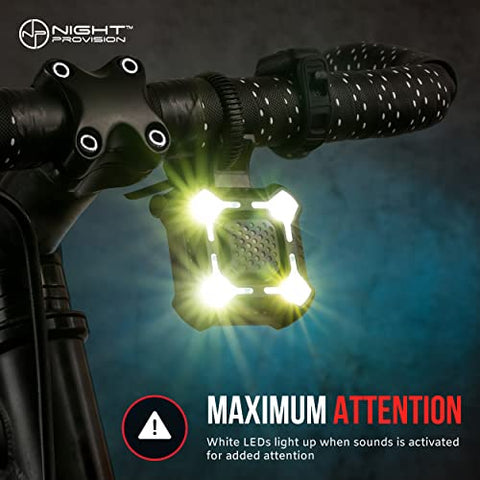 ZIREN 140dB High-Traffic Bike Horn & LED Light World's Loudest Electric Horn for Max Safety Alert w/ Remote Switch USB Rechargeable
