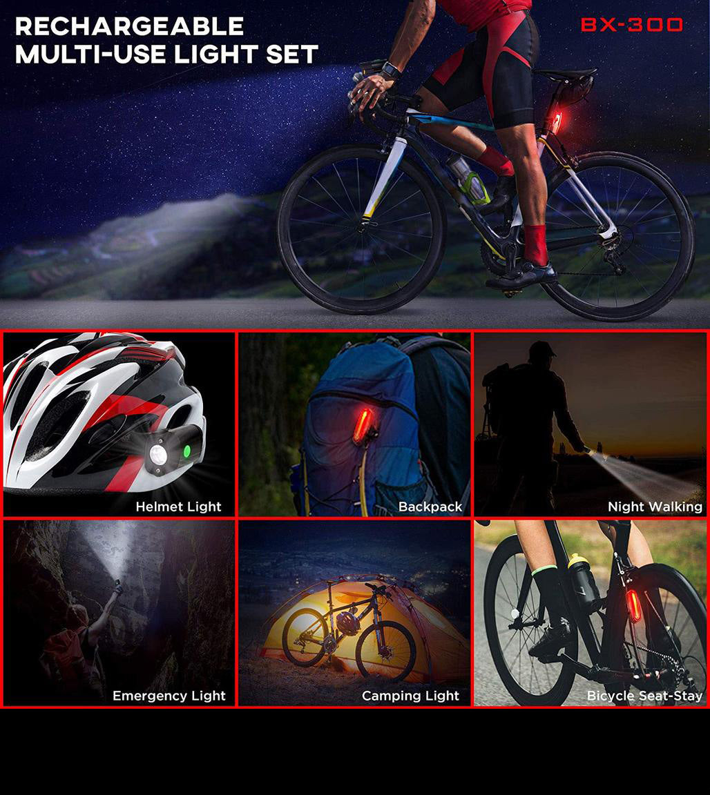 POWERFUL BX-300 CREE XP-G2 BIKE LIGHT SET USB RECHARGEABLE FRONT
