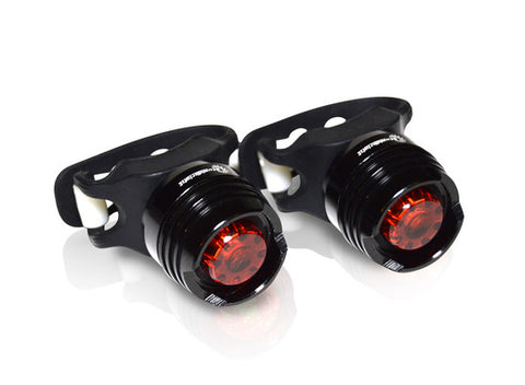 STUPIDBRIGHT™ SBR1 MICRO REAR HIGH INTENSITY LED BICYCLE TAIL LIGHT WATER & SHOCK PROOF (SBF1) (SBFR1) (2 PACK)